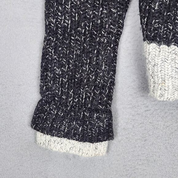 Sarah Spencer Sweater Womens Medium Gray Mock Neck Angora Marled Chunky Knit - Picture 7 of 14